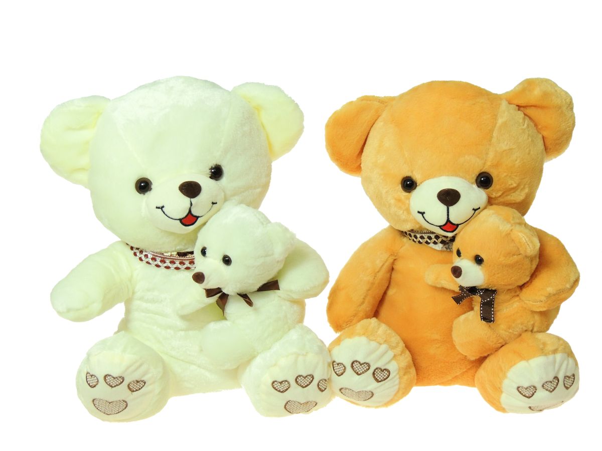 Medvedík s mláďaťom 42cm