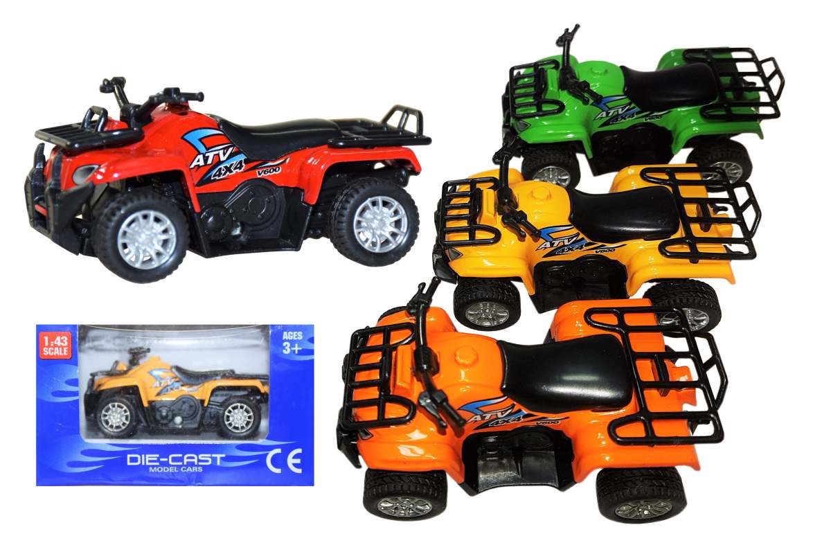 Kovový jeep 1:43 - štvorkolka