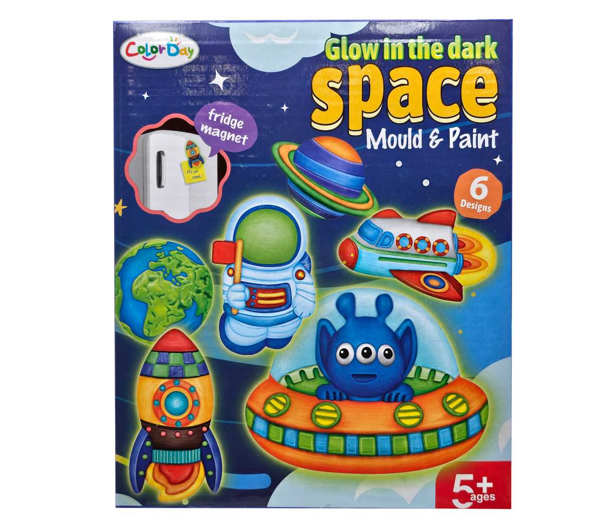 Sádrové odliatky s magnetom GLOW- vesmír