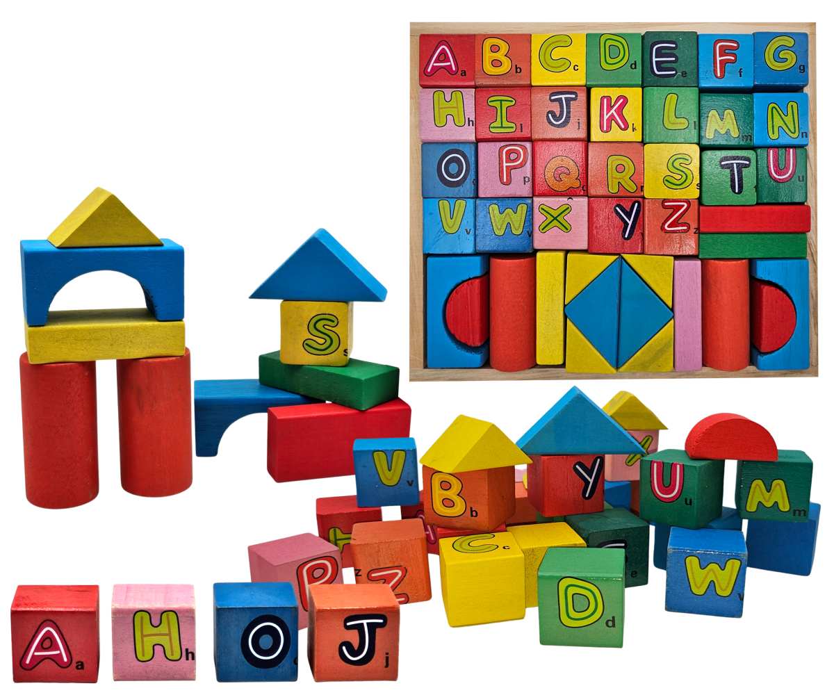 Skladacie kocky - drevo