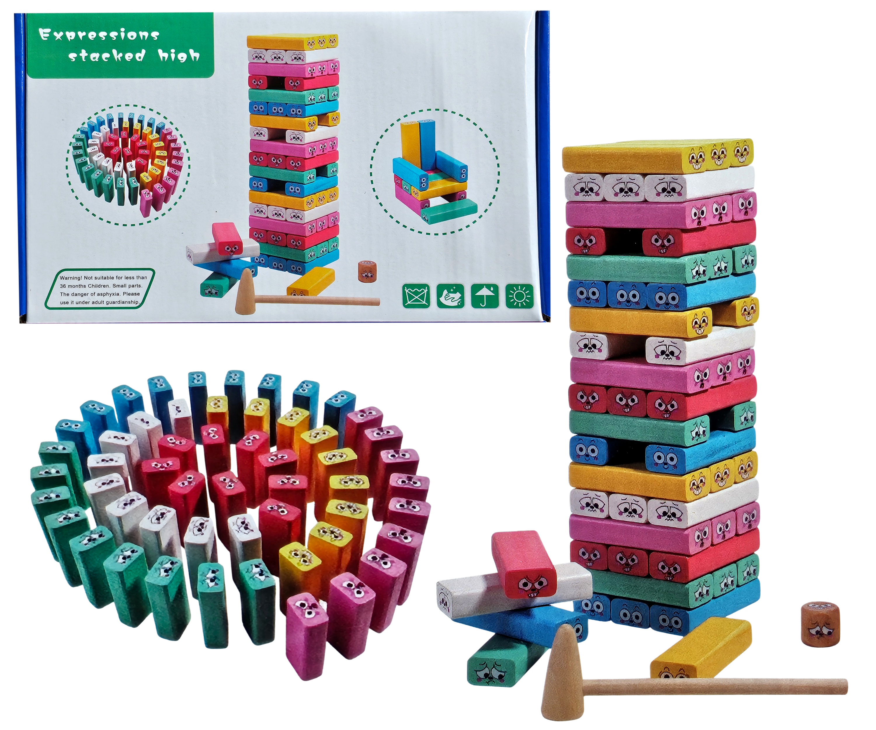 Hracie kocky - drevo