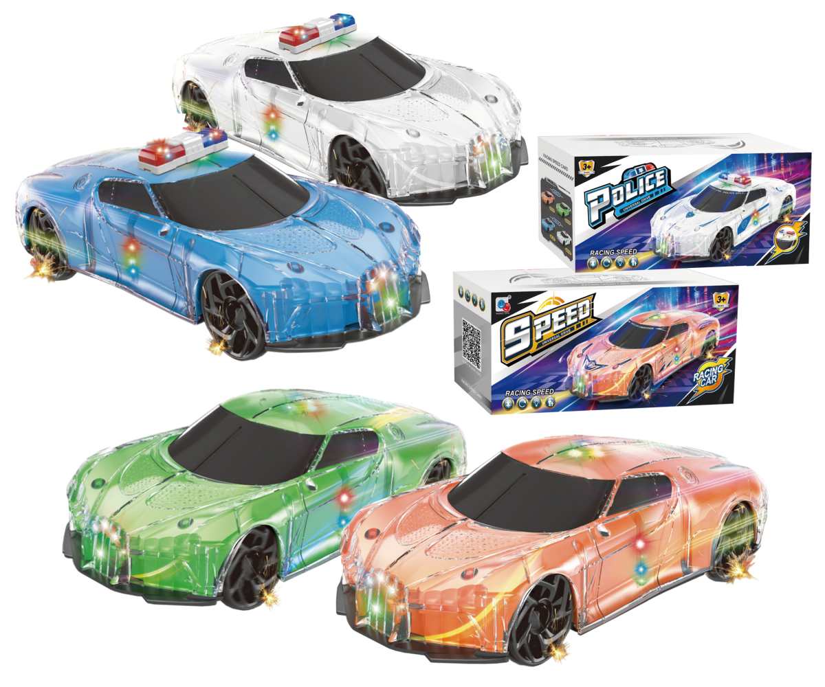 Odrážacie auto so svetelnou karosériou