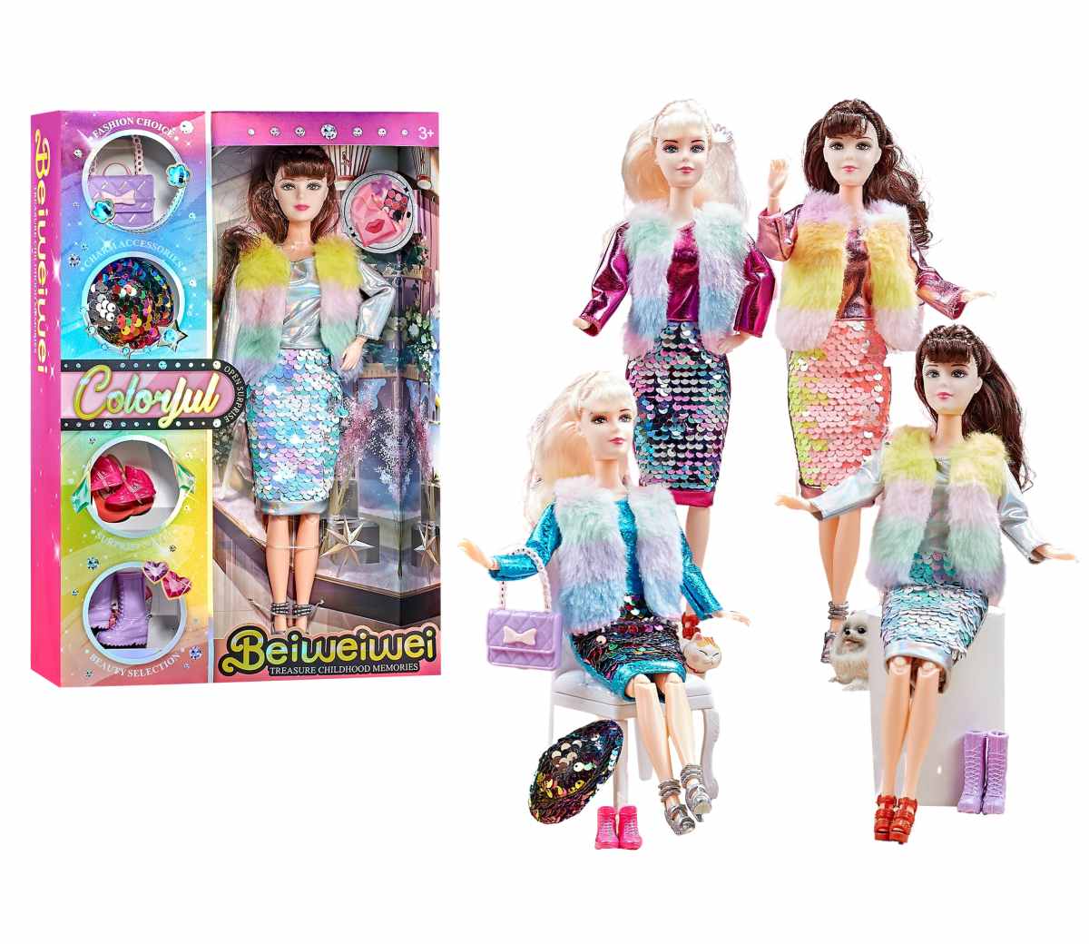 Bábika 28cm vo veste a príslušenstvom